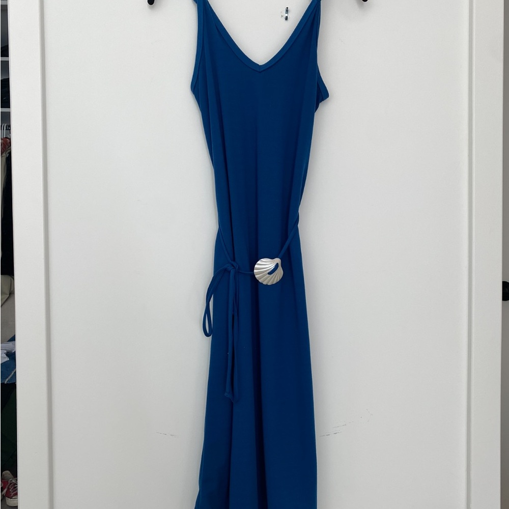 Vintage 1970s Avon Fashions Cobalt Blue Knit Dress - Picture 4 of 7